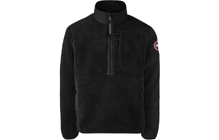 Canada Goose Black Pullover Jacket with Stand Collar 7053M-61