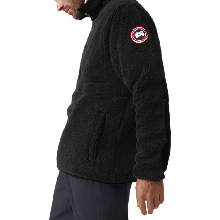 Details for Canada Goose Black Pullover Jacket with Stand Collar 7053M-61