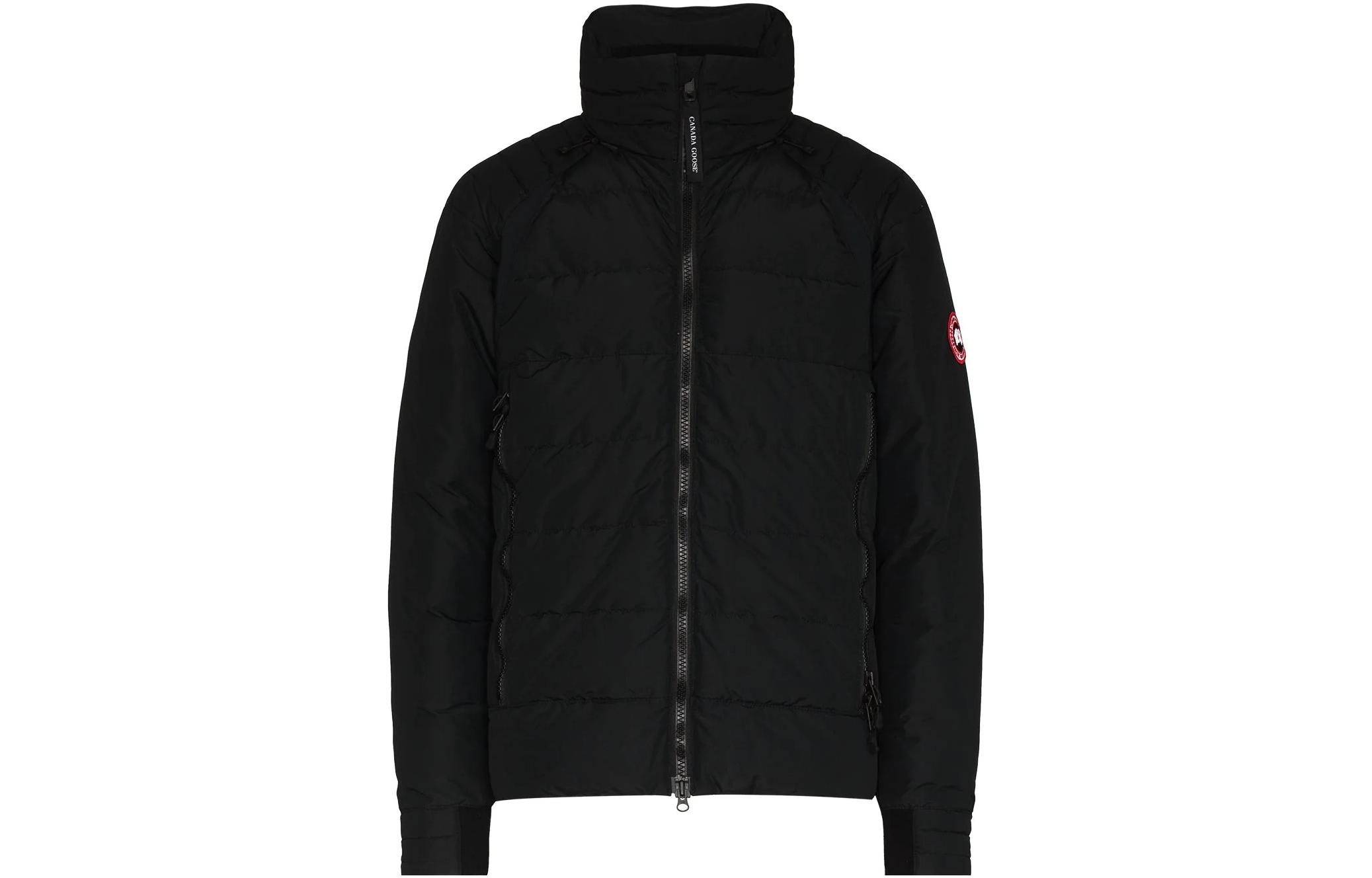 Canada Goose Black Solid Logo Zip-Up Hooded Jacket 2741M-4161