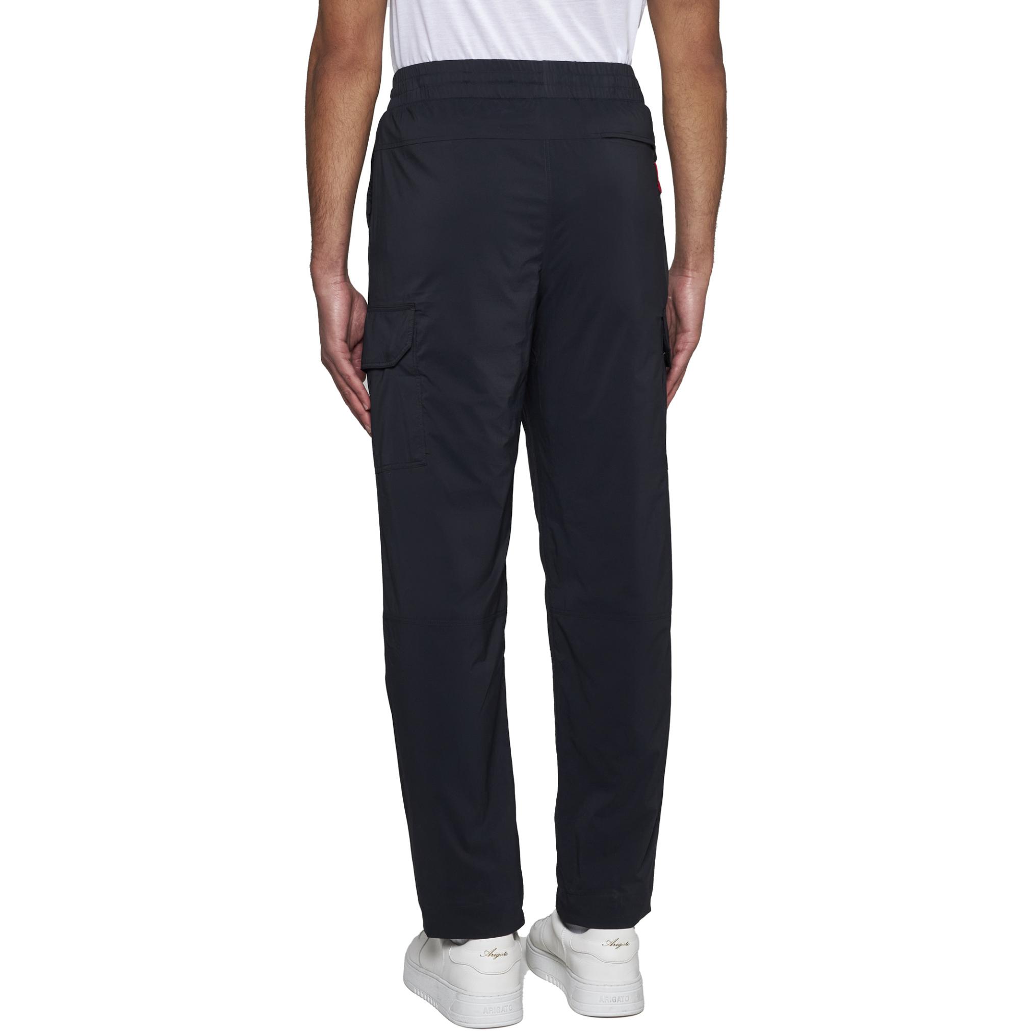 Shop Canada Goose Black Solid Mid-Rise Tapered Casual Pants 7500M61