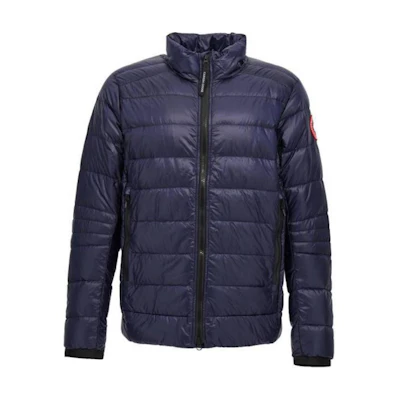 Canada Goose Blue Solid Zip-Up Stand Collar Jacket 2228M51-63