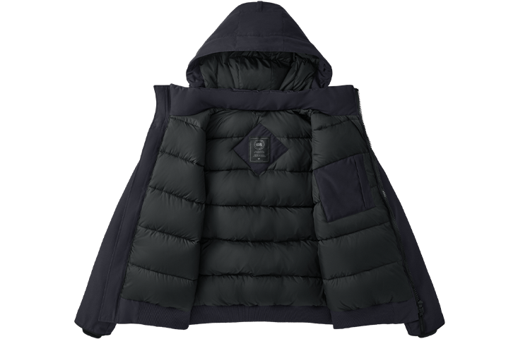 Shop Canada Goose Borden Black Label Jaket Bulu Navy Pria dengan Bulu Dapat Dilepas. 7968MB-67