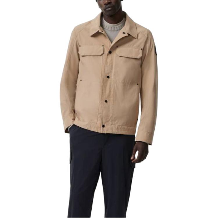 Canada Goose Burnaby Logo Embroidered Button-Up Jacket Brown  Outerwear. 2447MB-1483 圖 5