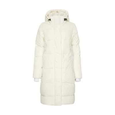 Canada Goose Byward Unisex White Down Jacket with Zipper and Hood. 2610WW1