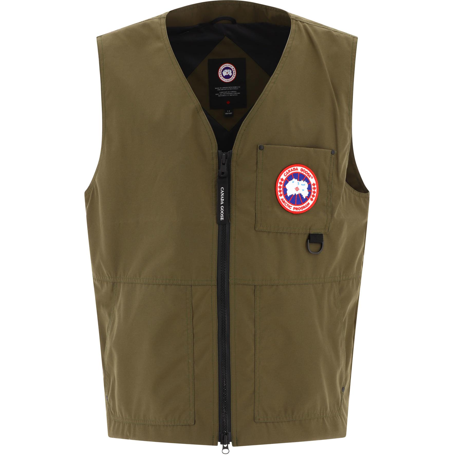 Canada Goose CANMORE Olive Green Sleeveless Jacket for Men 2449M4949