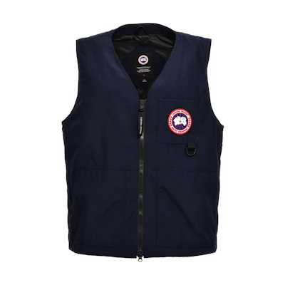 Canada Goose Canmore Red Label Navy Blue V-Neck Sleeveless Vest Unisex 2449M63