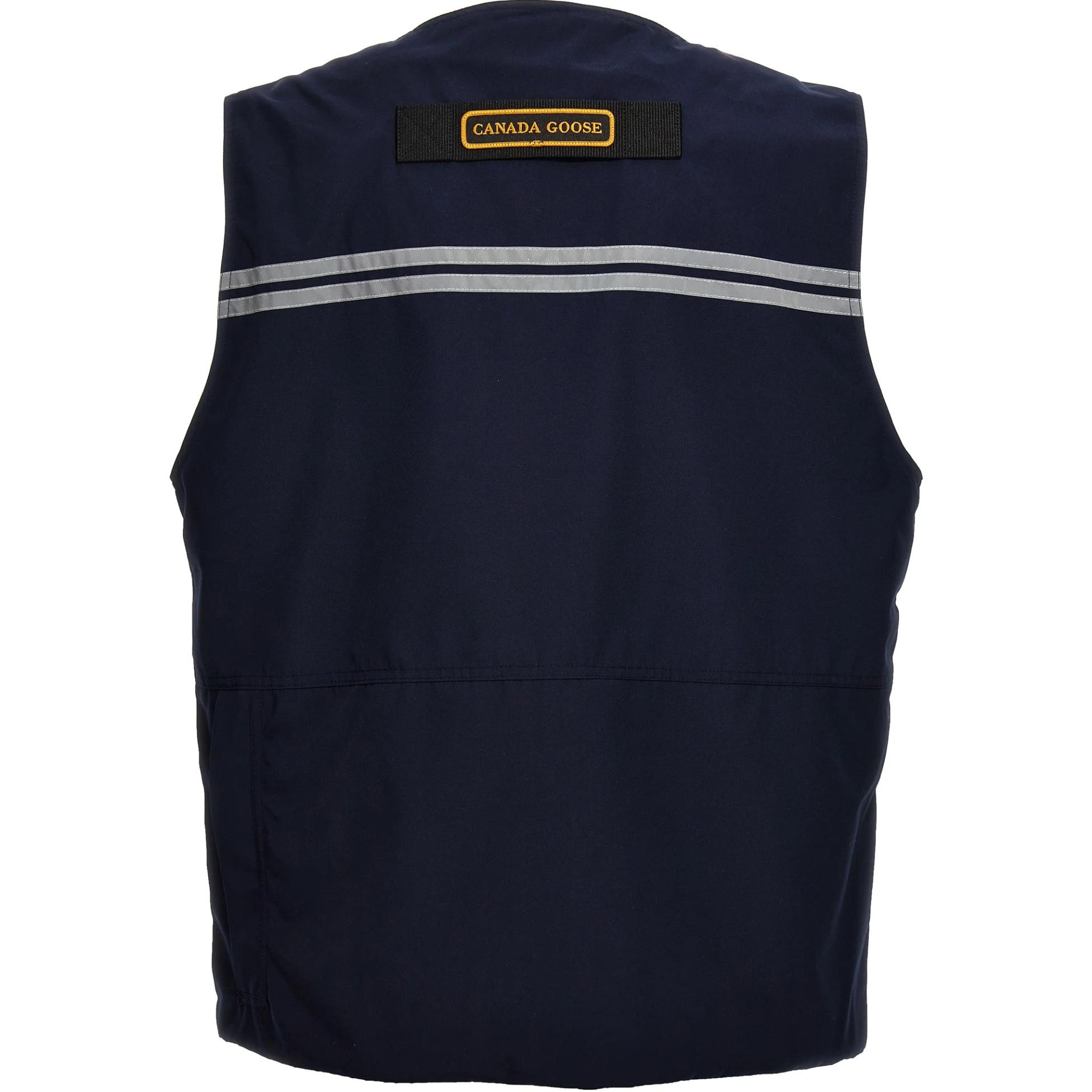 Lookbook カナダグース カンモア レッドラベル ネイビー Vネック ベスト ユニセックス 2449M63