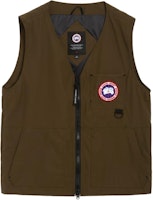 Canada Goose Canmore Red Label Olive Green Logo Zip Vest Unisex 2449M-49 Canada Goose Canmore Red Label Olive Green Logo Zip Vest Unisex 2449M-49