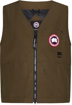 Canada Goose Canmore Red Label Olive Green Logo Zip Vest Unisex 2449M-49 Order Canada Goose Canmore Red Label Olive Green Logo Zip Vest Unisex 2449M-49