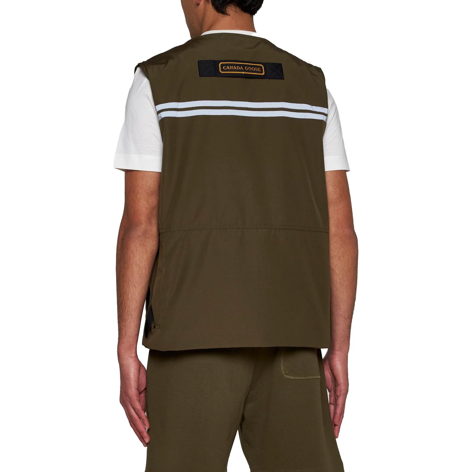 Purchase 加拿大鵝Canmore紅標橄欖綠標誌拉鏈背心男女款 2449M-49