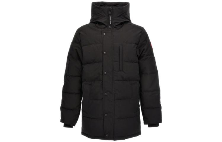 Canada Goose Carson Black Mid-Length Down Jacket with Hood 2079M4761