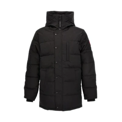 Canada Goose Carson Black Mid-Length Down Jacket with Hood 2079M4761