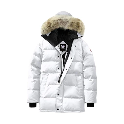 Canada Goose Carson Parka with Fur Hood White Unisex Down Jacket. 3805M-433
