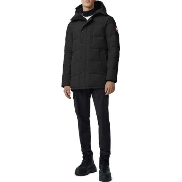 Shop Canada Goose Carson Jaket Hitam Unisex Musim Sejuk Hooded Outdoor. 2079M-61