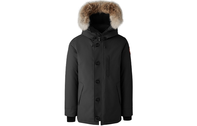 Order Canada Goose Chateau Chaqueta de Plumas Negra con Capucha y Etiqueta Roja 3426MA-61