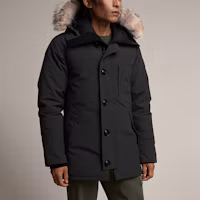 Lookbook Canada Goose Chateau Black Red Label Jaket Parka Bulu Panjang Sedang dengan Hood. 3426MA-61