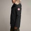 Purchase Canada Goose Chateau Chaqueta de Plumas Negra con Capucha y Etiqueta Roja 3426MA-61