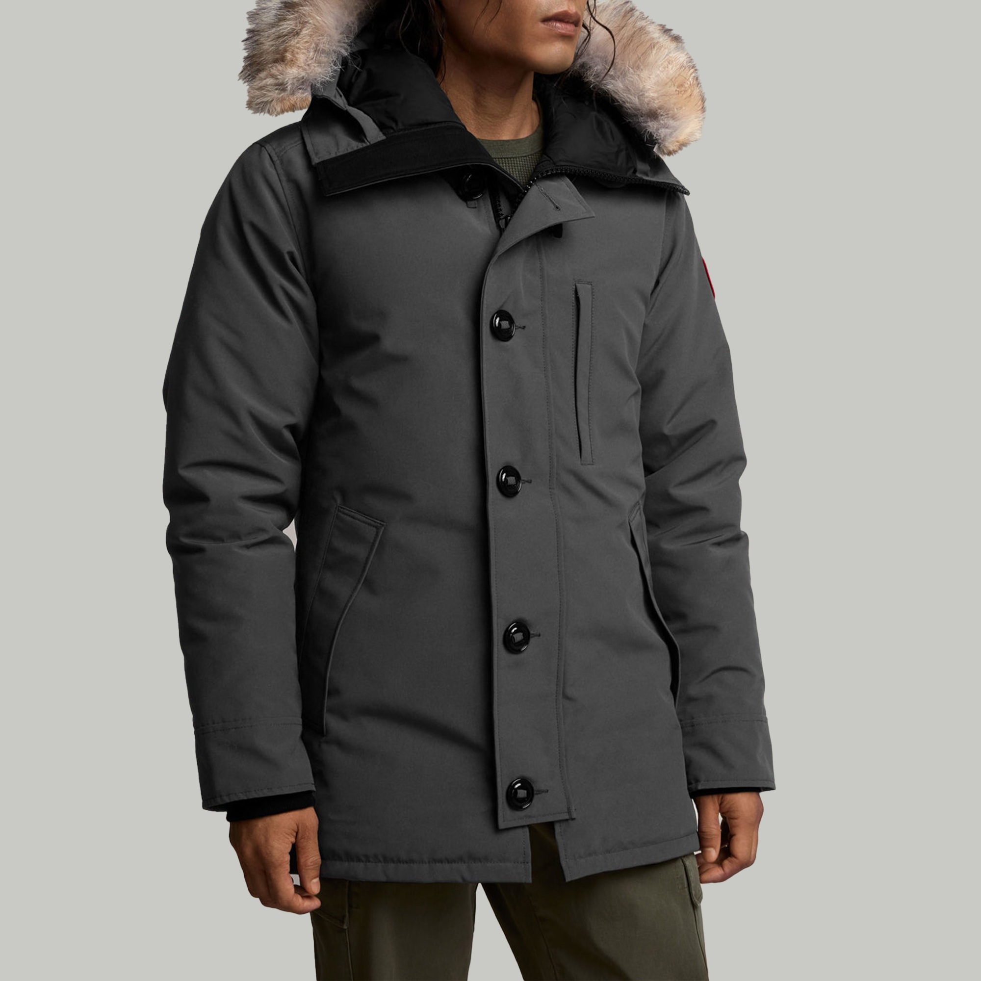 Lookbook Canada Goose Chateau Fusion Fit Red Label Down Parka Graphite 3426MA-66