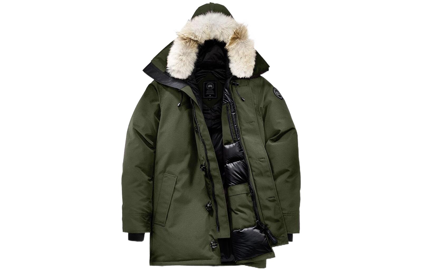 Order Canada Goose Chateau FW22 Jaket Hijau Militer dengan Bulu Trim Unisex. 3426MB-449