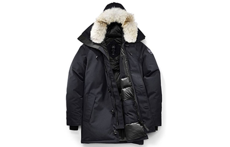 Order Canada Goose Chateau Navy Blue Down Parka with Black Label Hood 3426MB-67