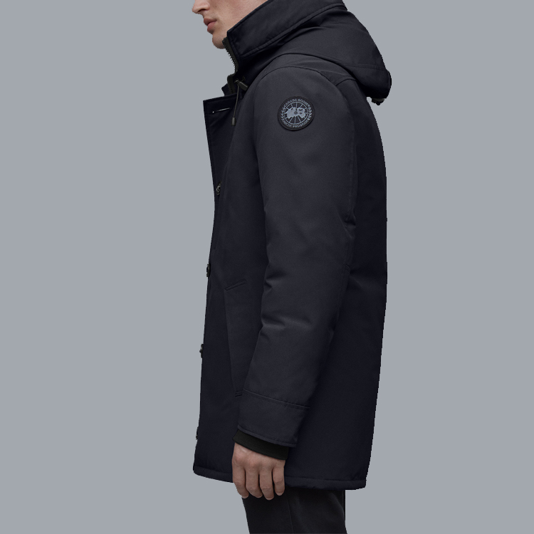 Shop Canada Goose Chateau Navy Blue Down Parka with Black Label Hood 3426MB-67