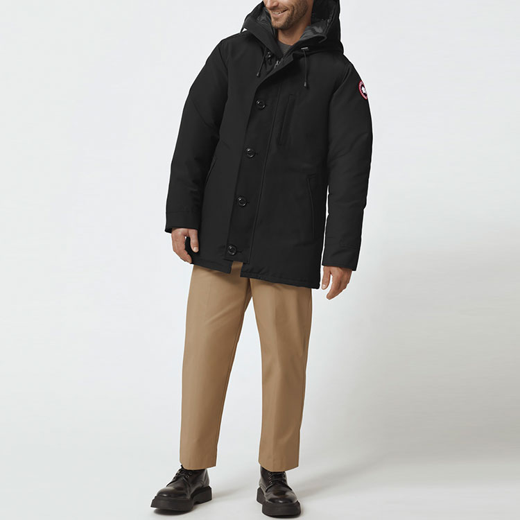 Sizing Canada Goose Chateau Red Label Minimalist Zip Parka Jaket Hitam Uniseks 3426M-61