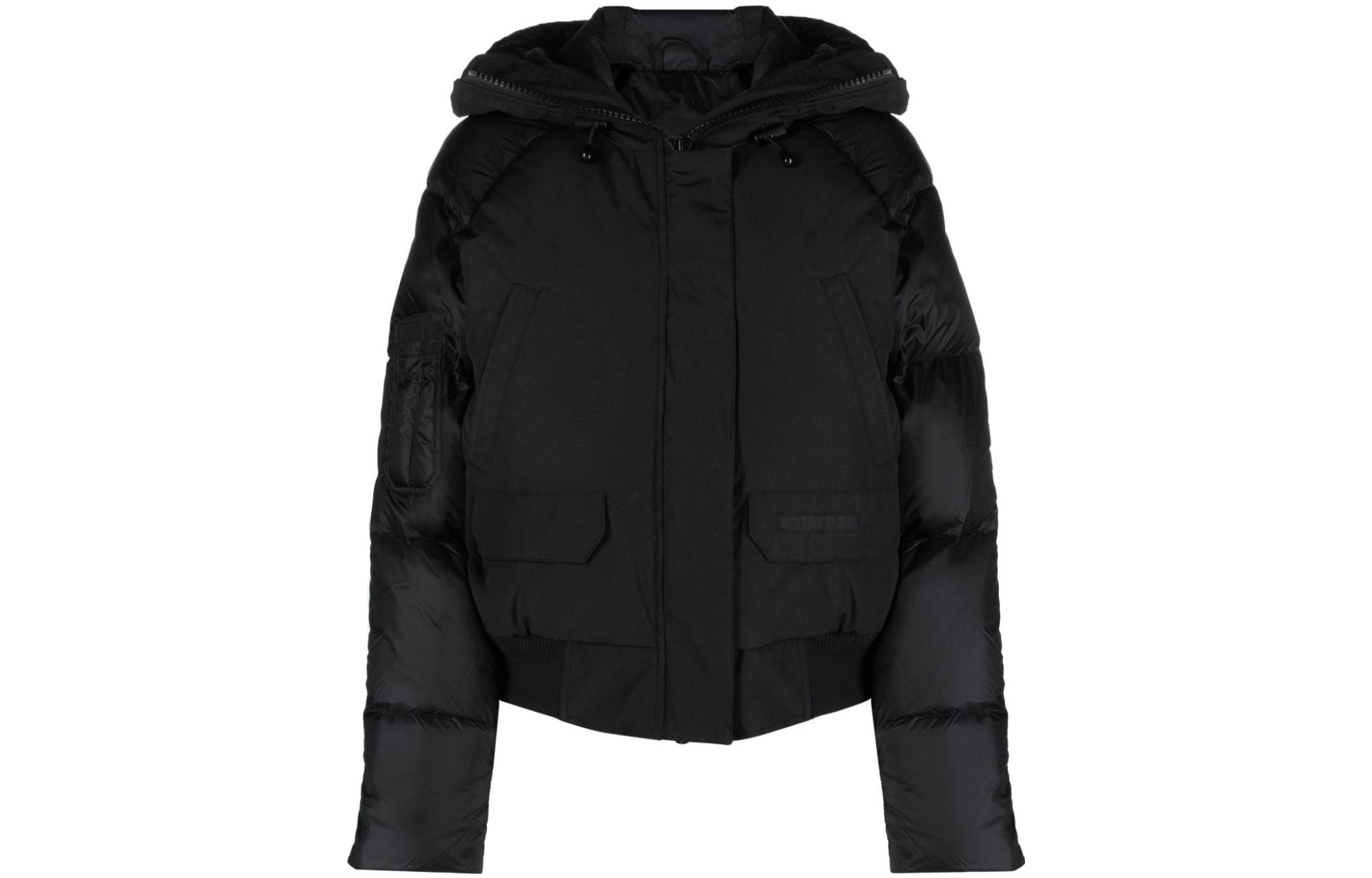 Canada Goose Chilliwack Down Jacket Unisex Black with Removable Hood and Ribbed Trim 2056WB