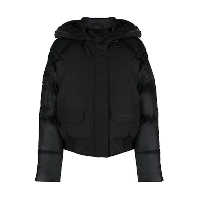 Canada Goose Chilliwack Down Jacket Unisex Black with Removable Hood and Ribbed Trim 2056WB