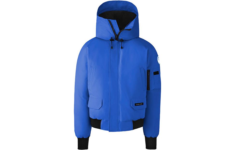 Lookbook 캐나다구스 칠리왁 스키 레드라벨 블루 후드 패딩 재킷 유니섹스 7999MPB-64