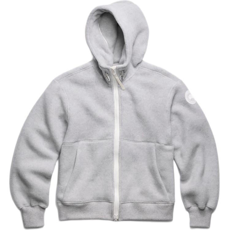 Canada Goose Chilliwack SS25 White Label Oversized Hoodie Fleece Jacket Men Grey 7220MW-9309