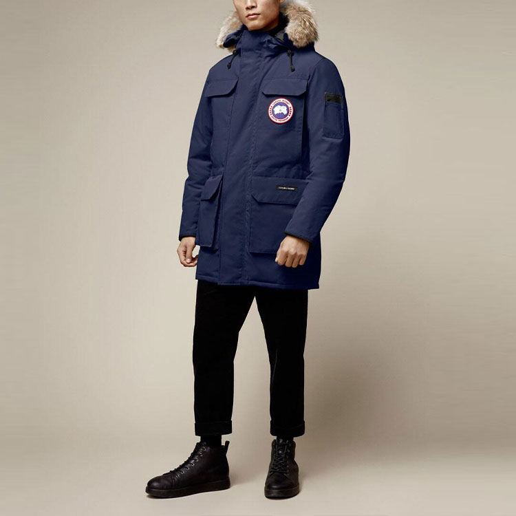 Canada Goose Citadel Parka Jacket Blue with Fur-Trimmed Hood. 4567MA-63 圖 5