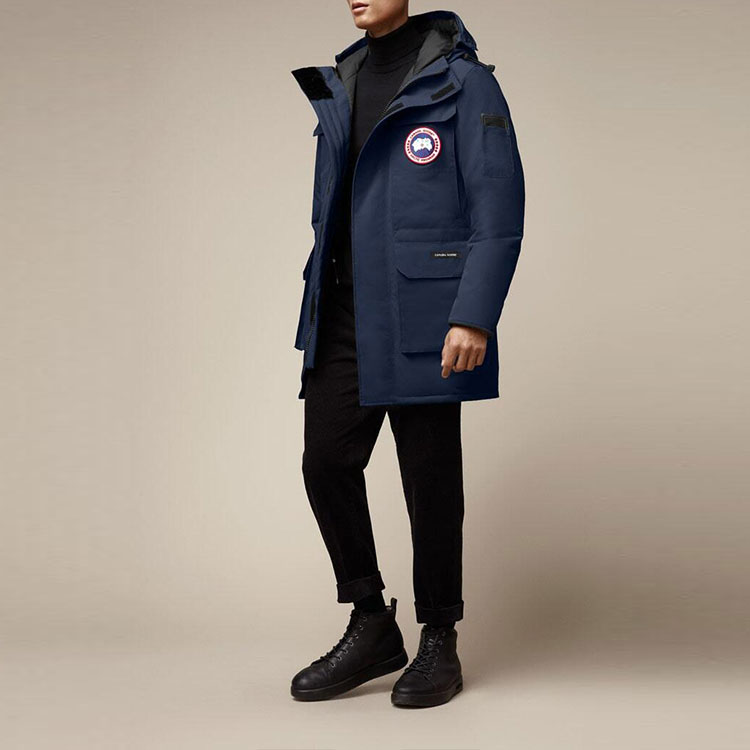 Canada Goose Citadel Parka Jacket Blue with Fur-Trimmed Hood. 4567MA-63 圖 6