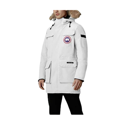 Canada Goose Citadel Parka Red Label White Winter Unisex Down Jacket With Fur Hood 4567M-433