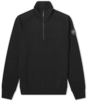 Canada Goose Clarke 1/4 Zip Pullover Wool Sweater Jacket Black 7002MB-61 Canada Goose Clarke 1/4 Zip Pullover Wool Sweater Jacket Black 7002MB-61