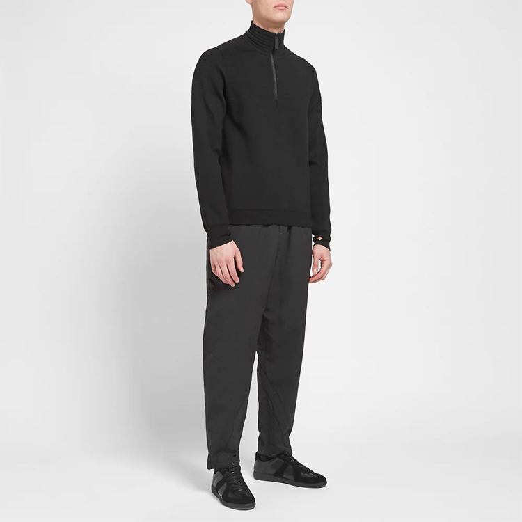 Lookbook カナダグース クラーク 1/4 ジップ プルオーバー ウール セーター ジャケット ブラック 7002MB-61