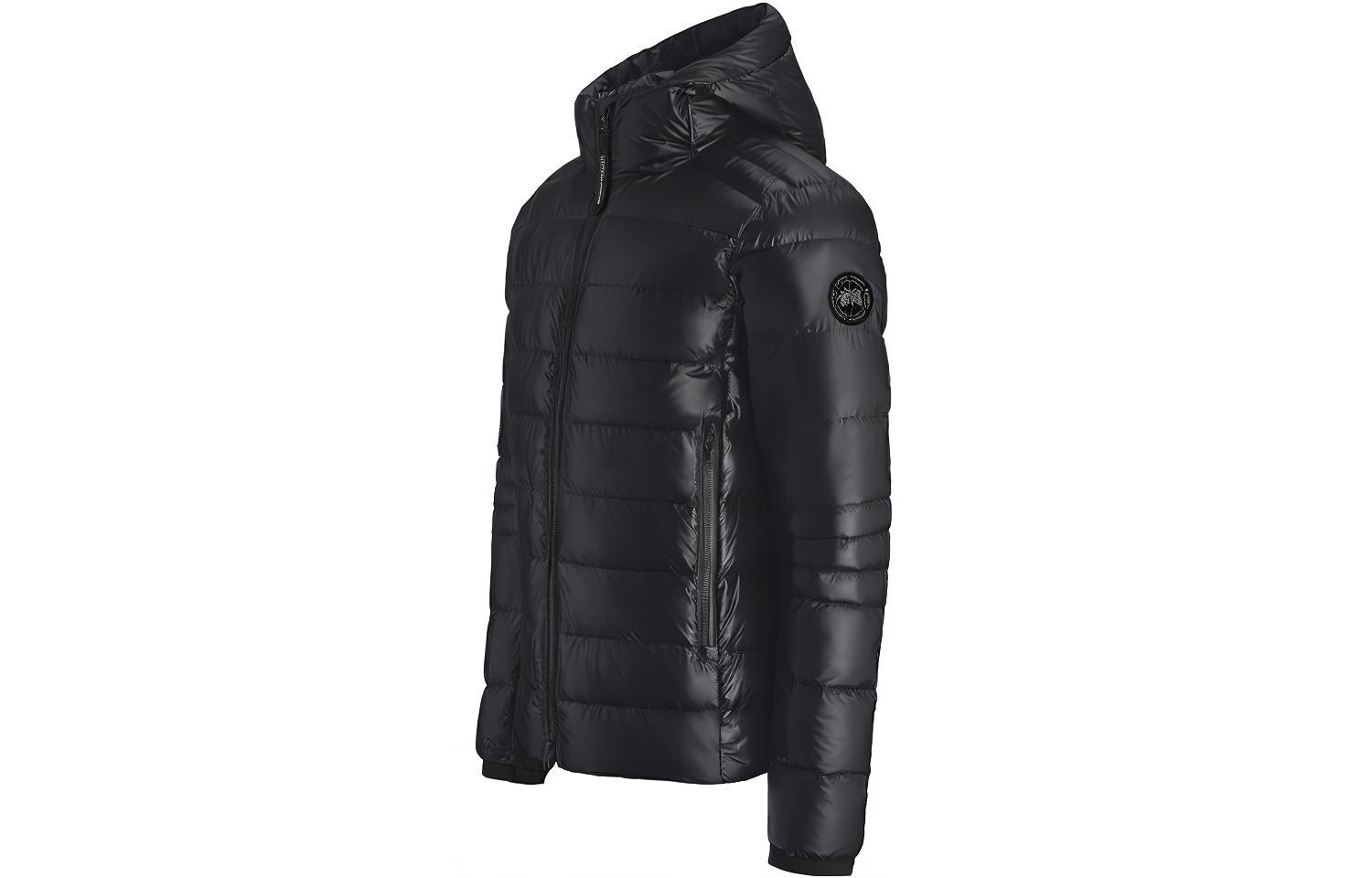 Shop Chaqueta de Plumas Ligera con Capucha Canada Goose Crofton Black Label Unisex Negra. 2227MB-61