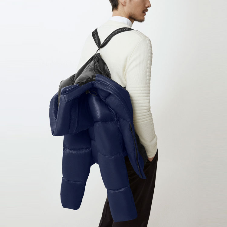 Cheap カナダグース クロフトン ブラックラベル ショート ダウンジャケット ブルー ユニセックス 2252MB-63