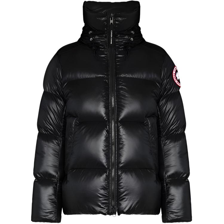 Canada Goose Crofton Black Unisex Lightweight Down Jacket Parka with Red Label. 2252M-61