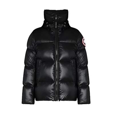 Canada Goose Crofton Black Unisex Lightweight Down Jacket Parka with Red Label. 2252M-61