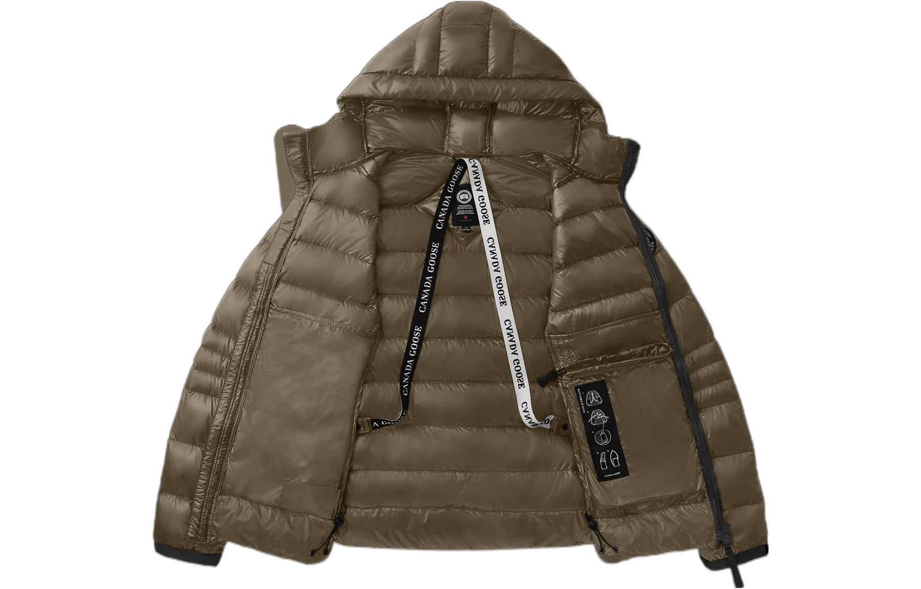 Lookbook Canada Goose Crofton FW22 Black Label Hooded Puffer Jacket Mens Nomad Khaki. 2227MB-255