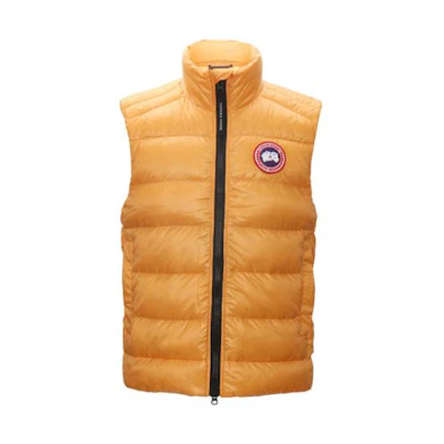 Canada Goose Crofton FW22 Peak Black Label Lightweight Puffer Vest Orange Unisex 2229M-1260