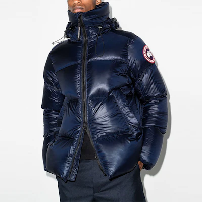 Canada Goose Crofton Hoodie Navy Blue Lightweight Waterproof Down Jacket Unisex. 2252M-63 3