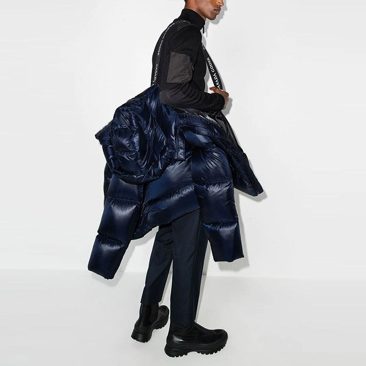 Canada Goose Crofton Hoodie Navy Blue Lightweight Waterproof Down Jacket Unisex. 2252M-63 圖 12