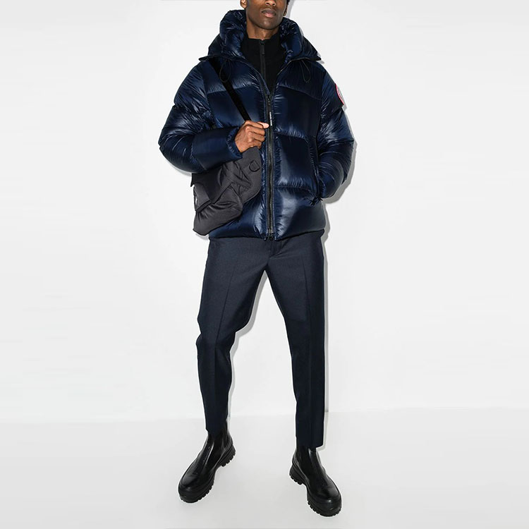 Canada Goose Crofton Hoodie Navy Blue Lightweight Waterproof Down Jacket Unisex. 2252M-63 圖 9