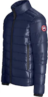Shop Canada Goose Crofton Lightweight Puffer Jacket Unisex - Navy Blue Winter Coat. 2228M-63