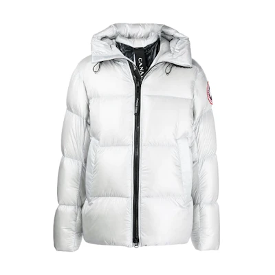 Canada Goose Crofton Red Label Lightweight Hooded Puffer Jacket Silver Unisex Winter. 2252M-200
