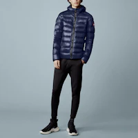 Shop Canada Goose Crofton Red Label Lightweight Hooded Puffer Jacket Navy Unisex Winter. 2227M-63