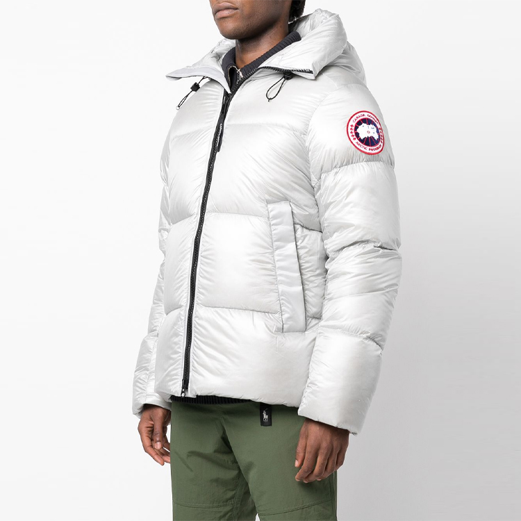 Shop Chaqueta Puffer Ligera con Capucha Canada Goose Crofton Plata Unisex Invierno. 2252M-200