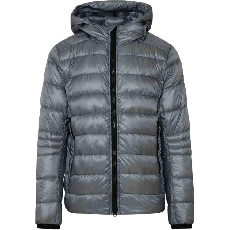 Canada Goose Crofton Silver Lightweight Hooded Puffer Jacket Unisex Black Label. 2227MB-444