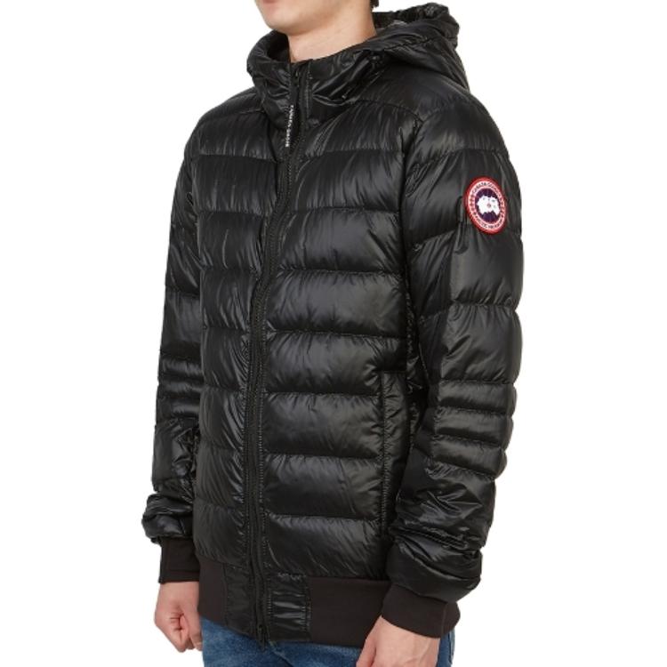 Shop Canada Goose Crofton SS23 Chaqueta Puffer Negra Unisex Ligera Con Capucha y Logo. 2251M-61